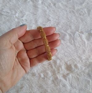 Vintage Trifari Gold Tone Mesh Bracelet